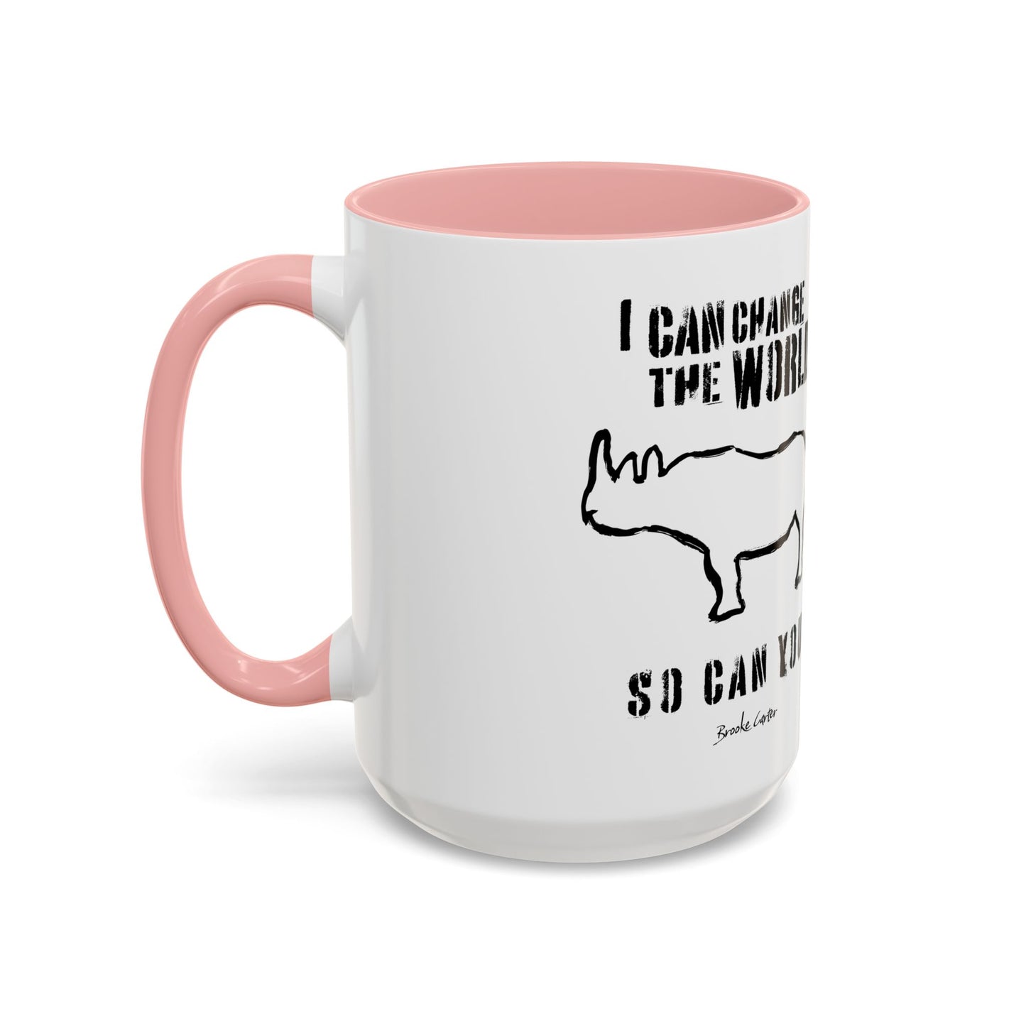 'I can change the world' (rhino) mug