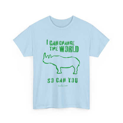 'I can change the world' (Rhino)  Cotton Tee