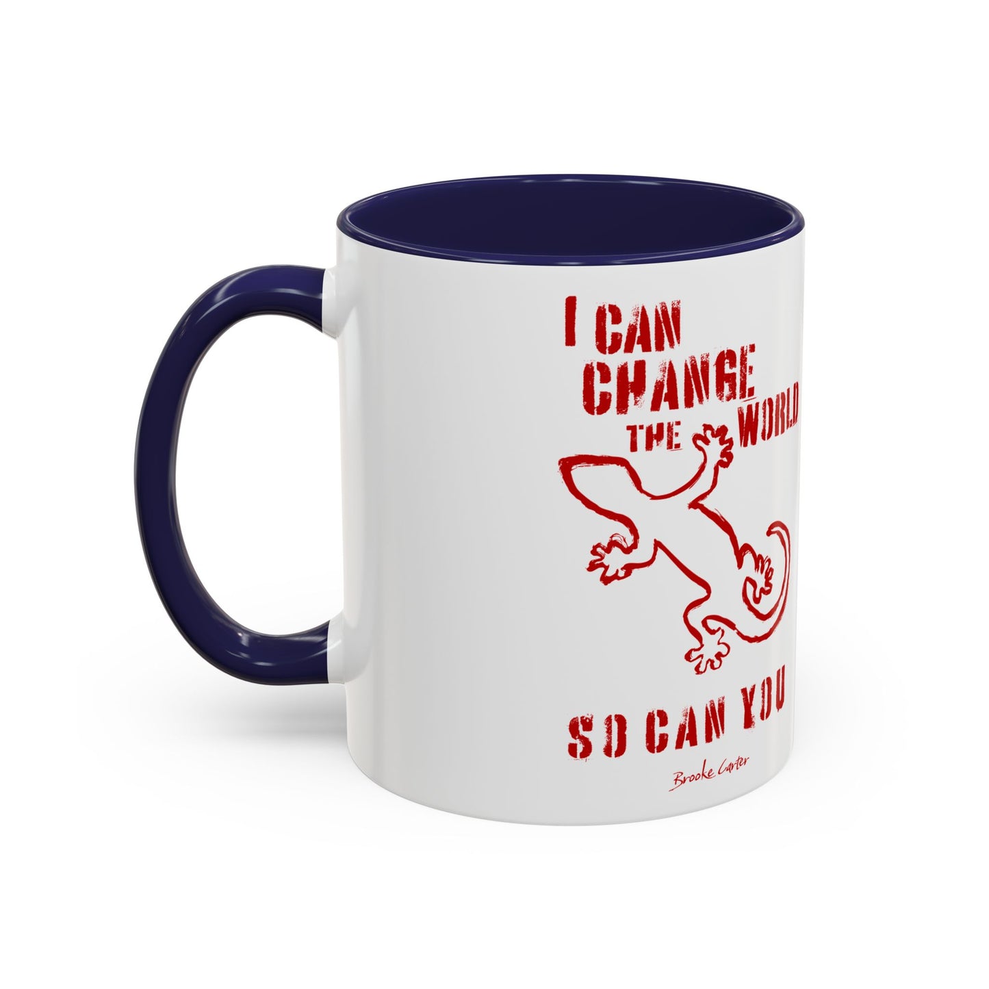 'I can change the world' (gecko) mug