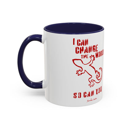 'I can change the world' (gecko) mug