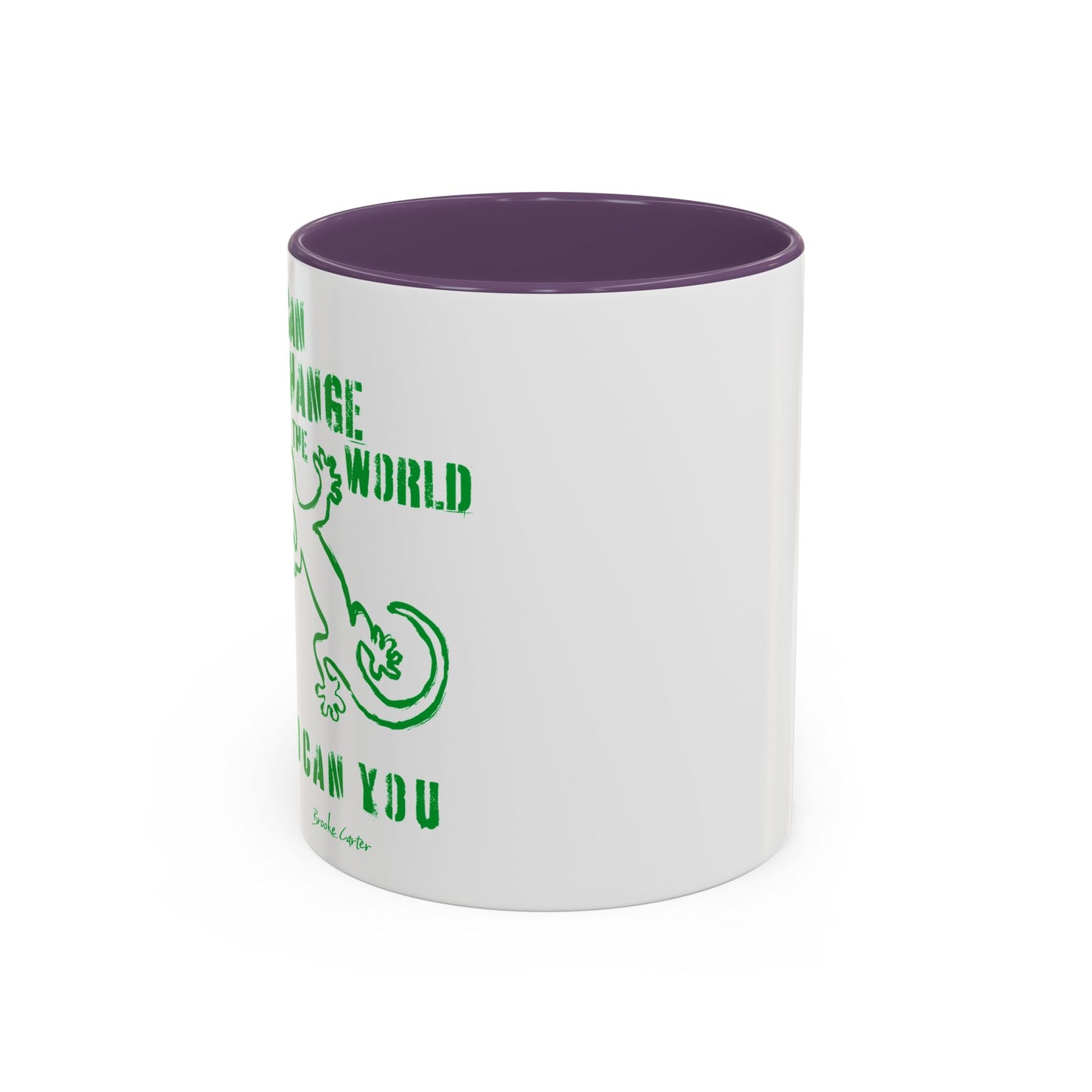 'I can change the world' (gecko) mug