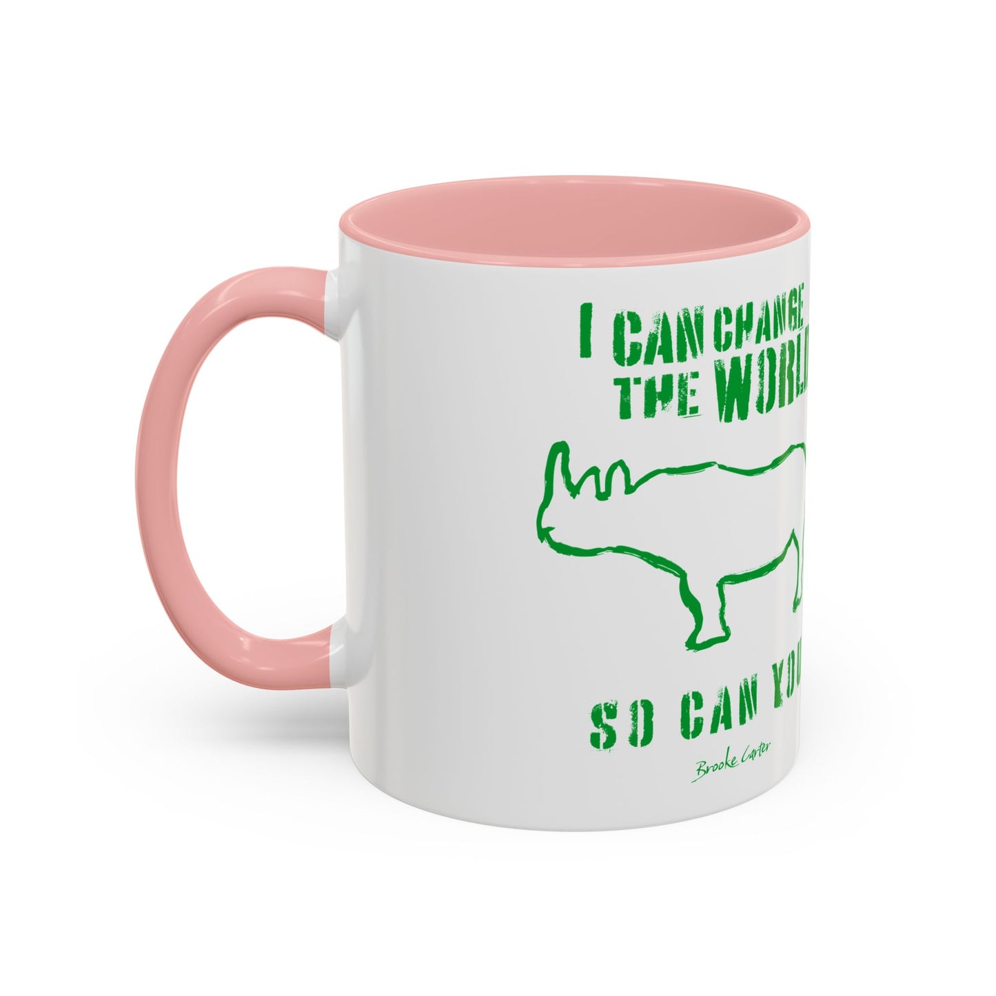 'I can change the world' (rhino) mug