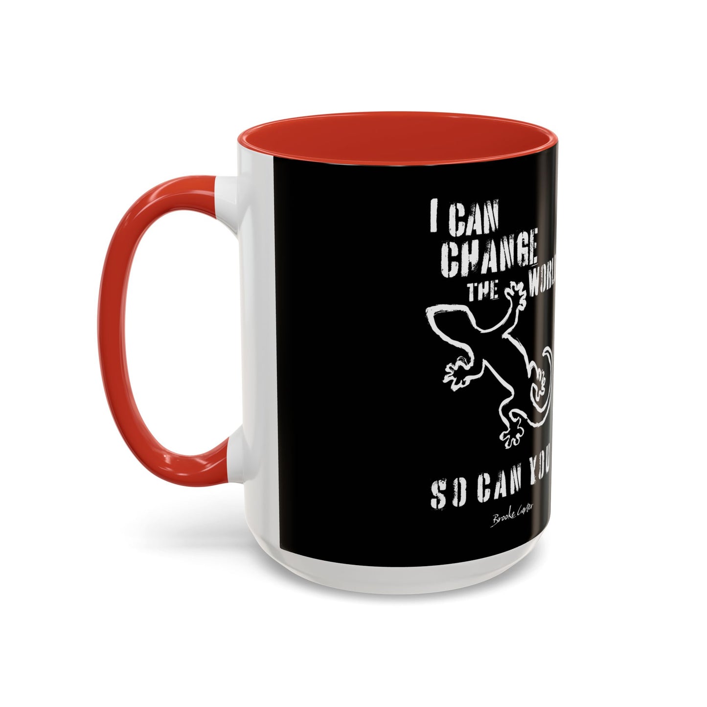 'I can change the world' (gecko) mug