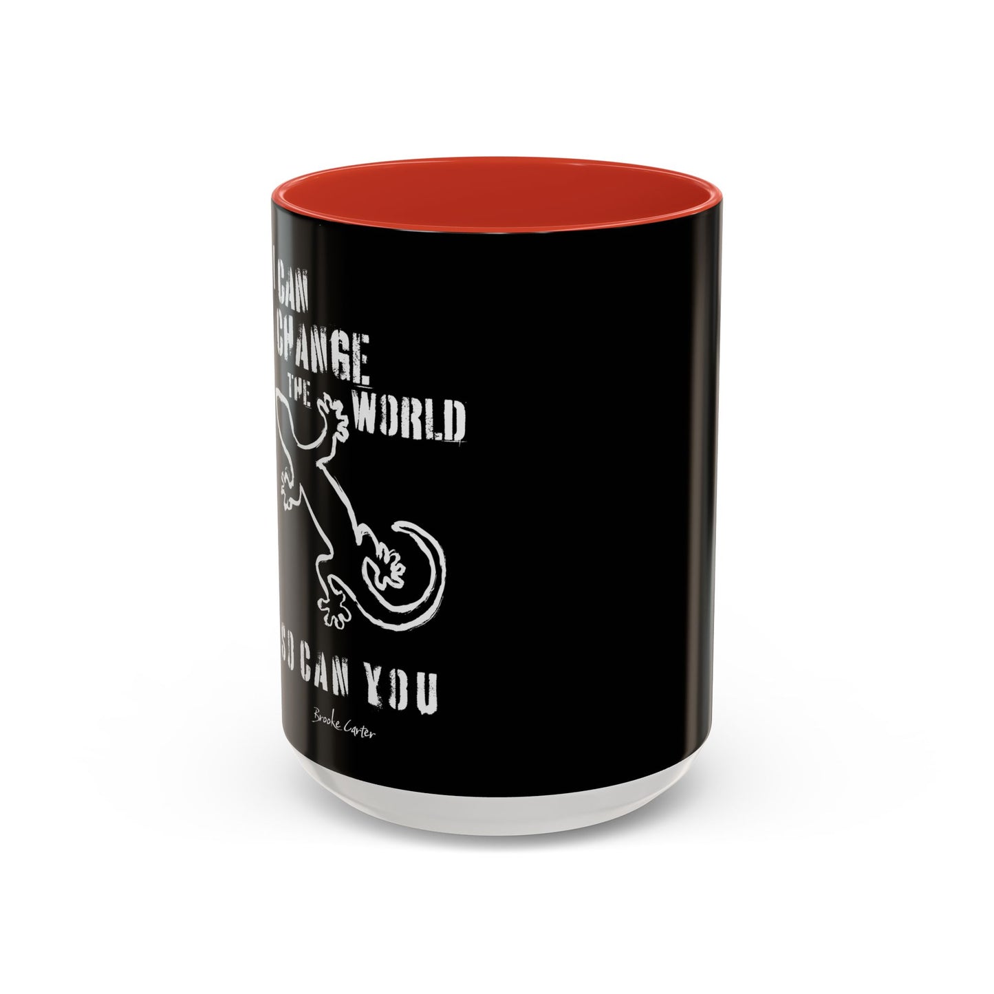 'I can change the world' (gecko) mug