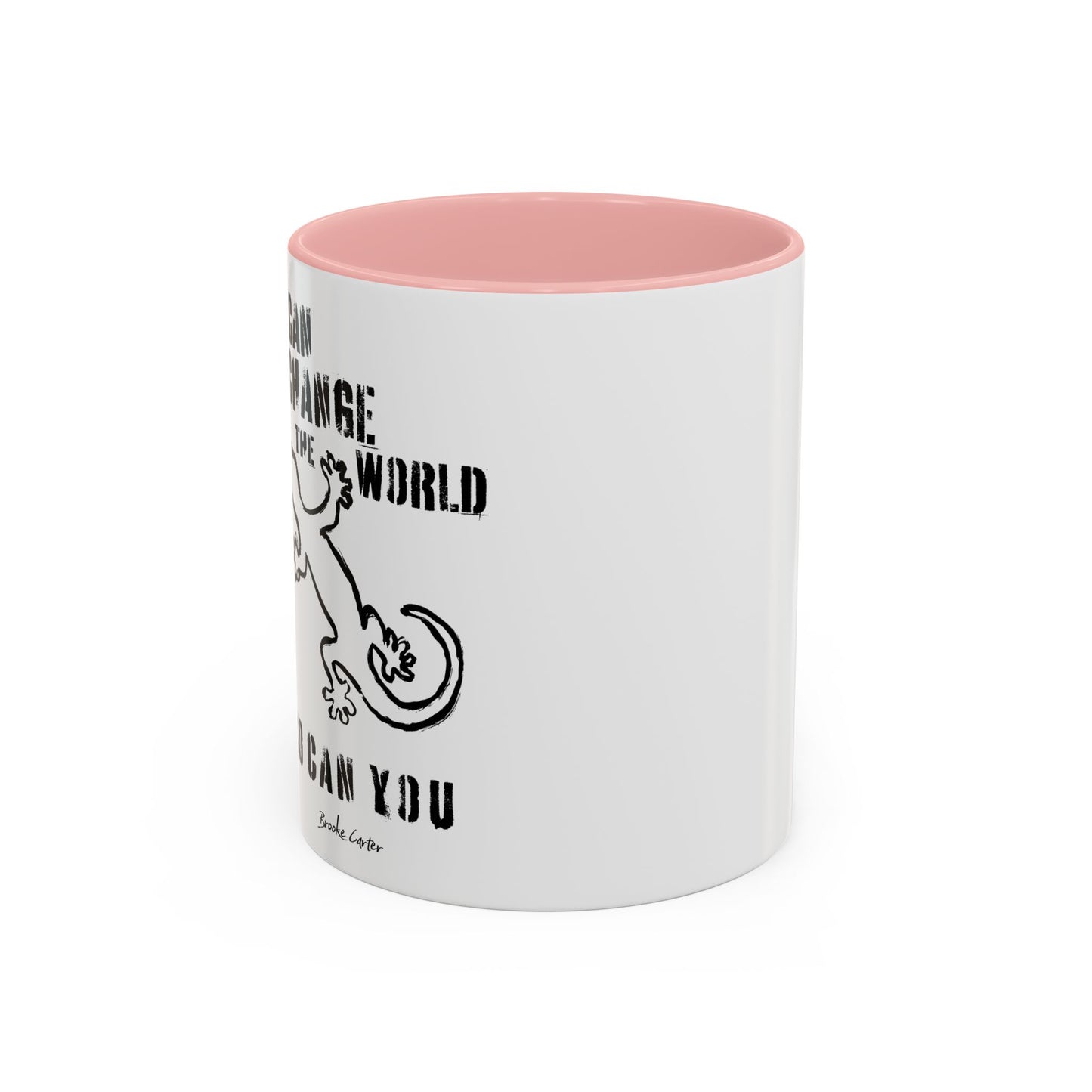 'I can change the world' (gecko) mug