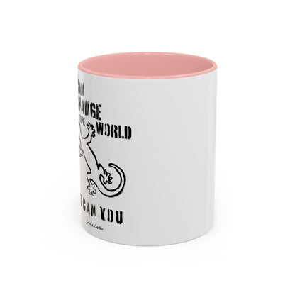 'I can change the world' (gecko) mug