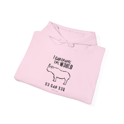 'I can change the world' (rhino) hoodie