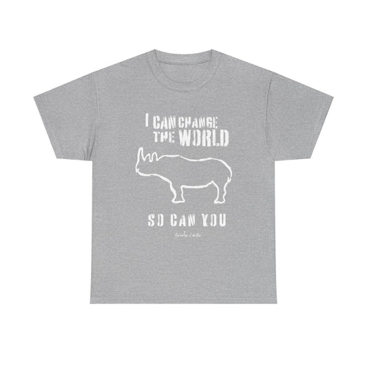 'I can change the world' (Rhino) Unisex Cotton Tee
