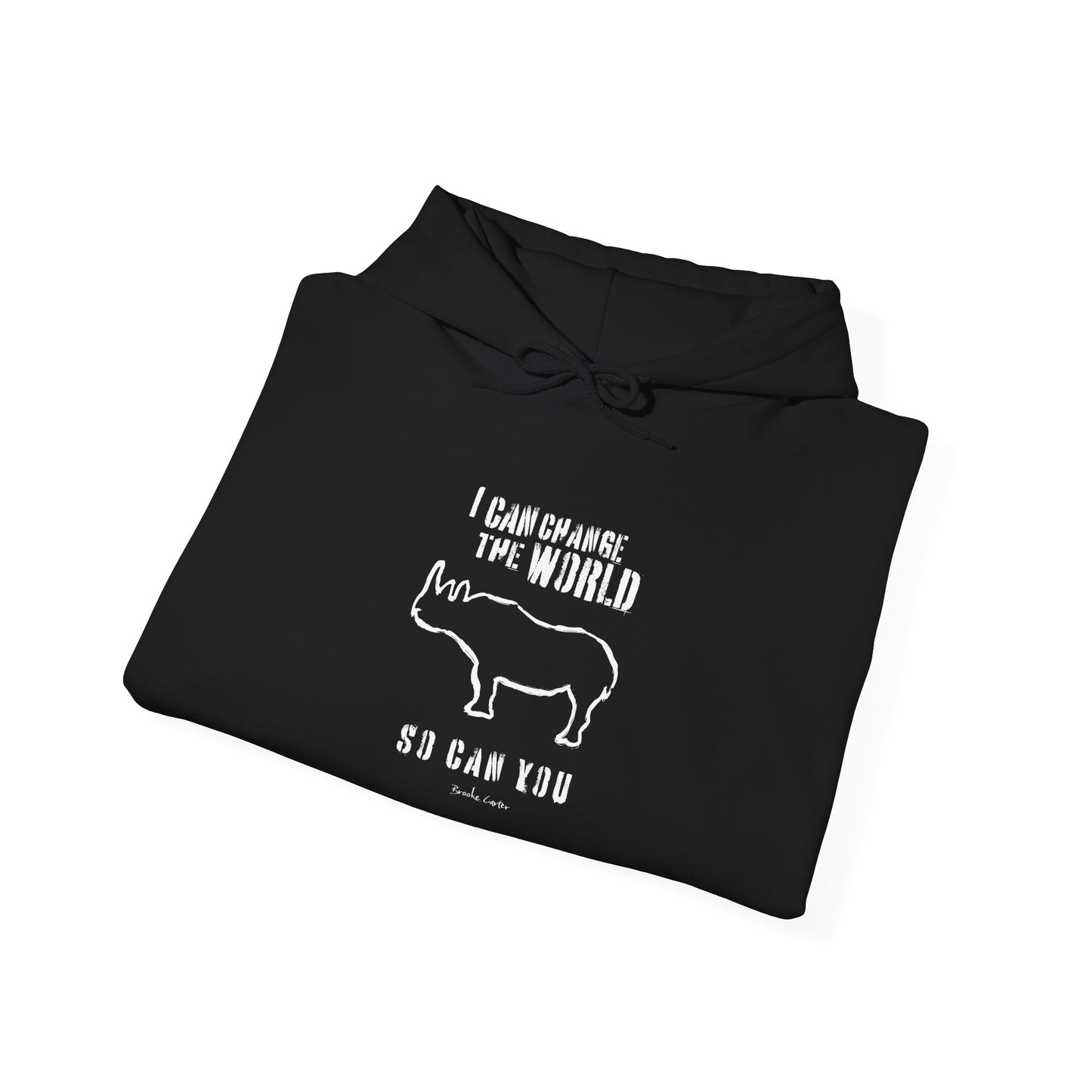 'I can change the world' (rhino) hoodie
