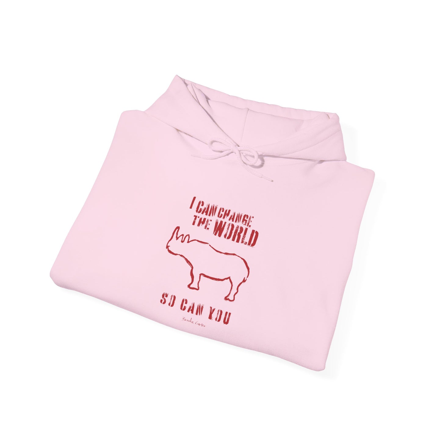 'I can change the world' (rhino) hoodie