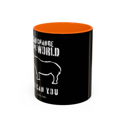 'I can change the world' (rhino) mug