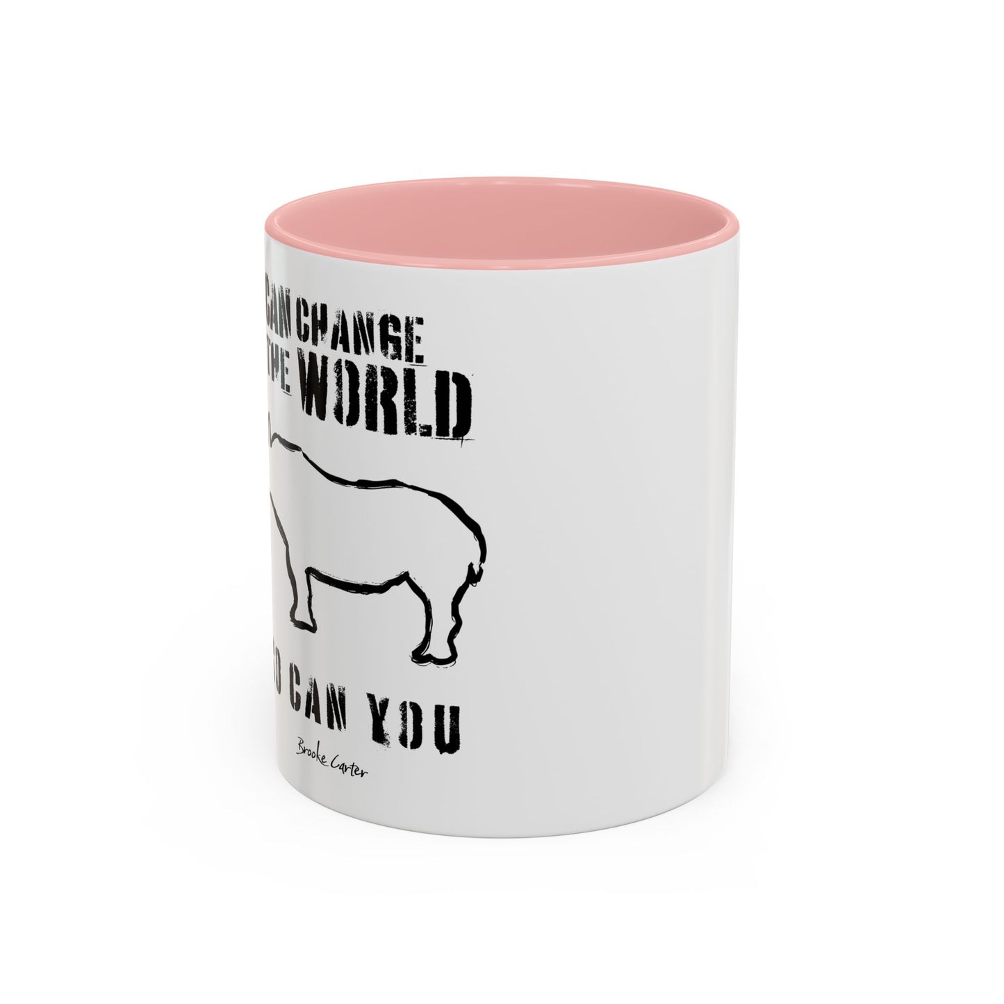 'I can change the world' (rhino) mug
