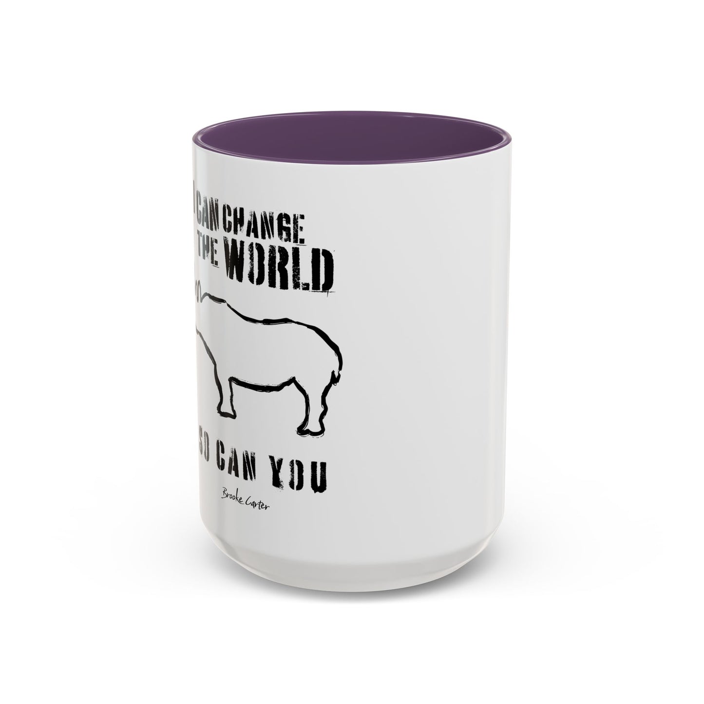 'I can change the world' (rhino) mug
