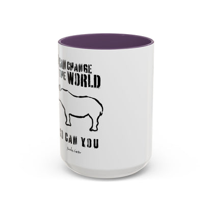 'I can change the world' (rhino) mug