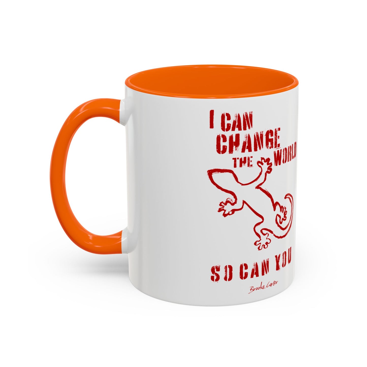 'I can change the world' (gecko) mug