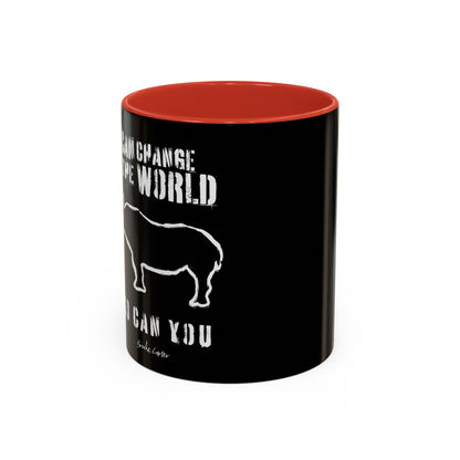 'I can change the world' (rhino) mug