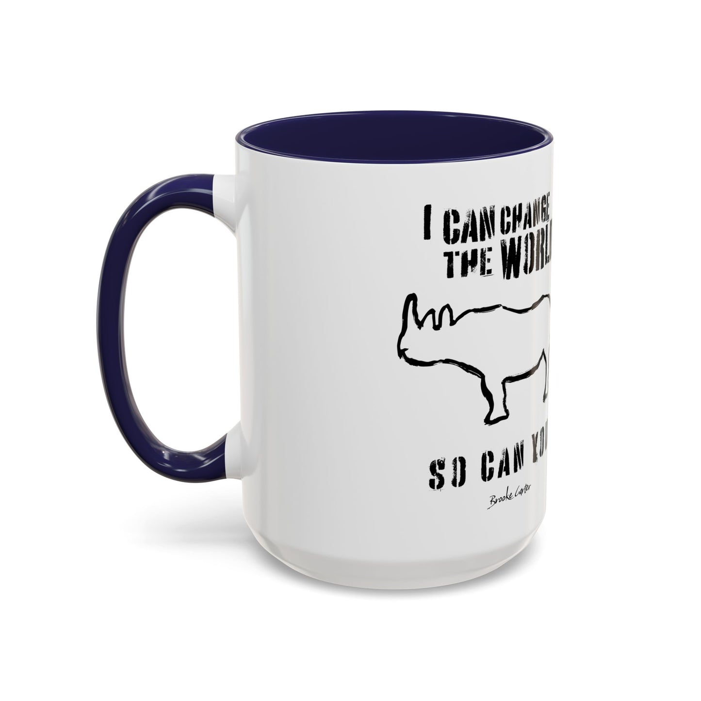 'I can change the world' (rhino) mug