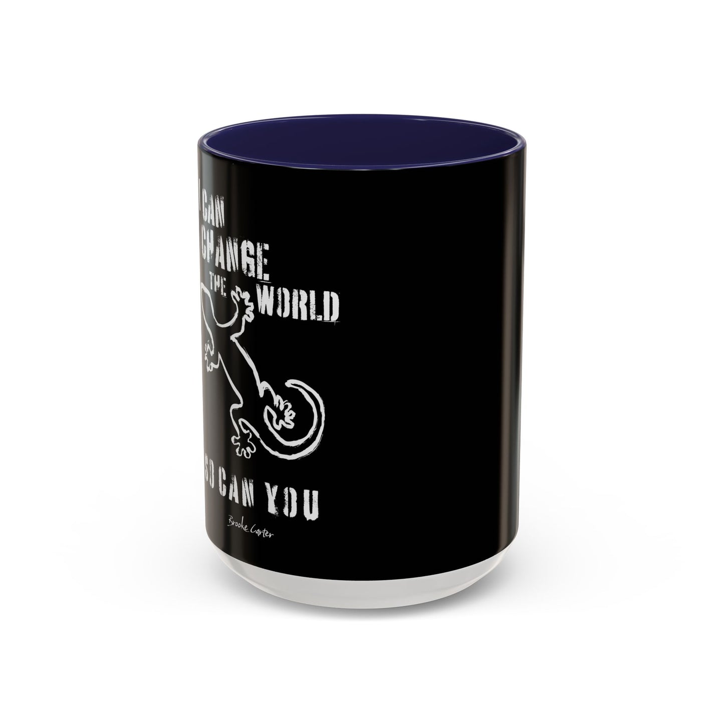 'I can change the world' (gecko) mug