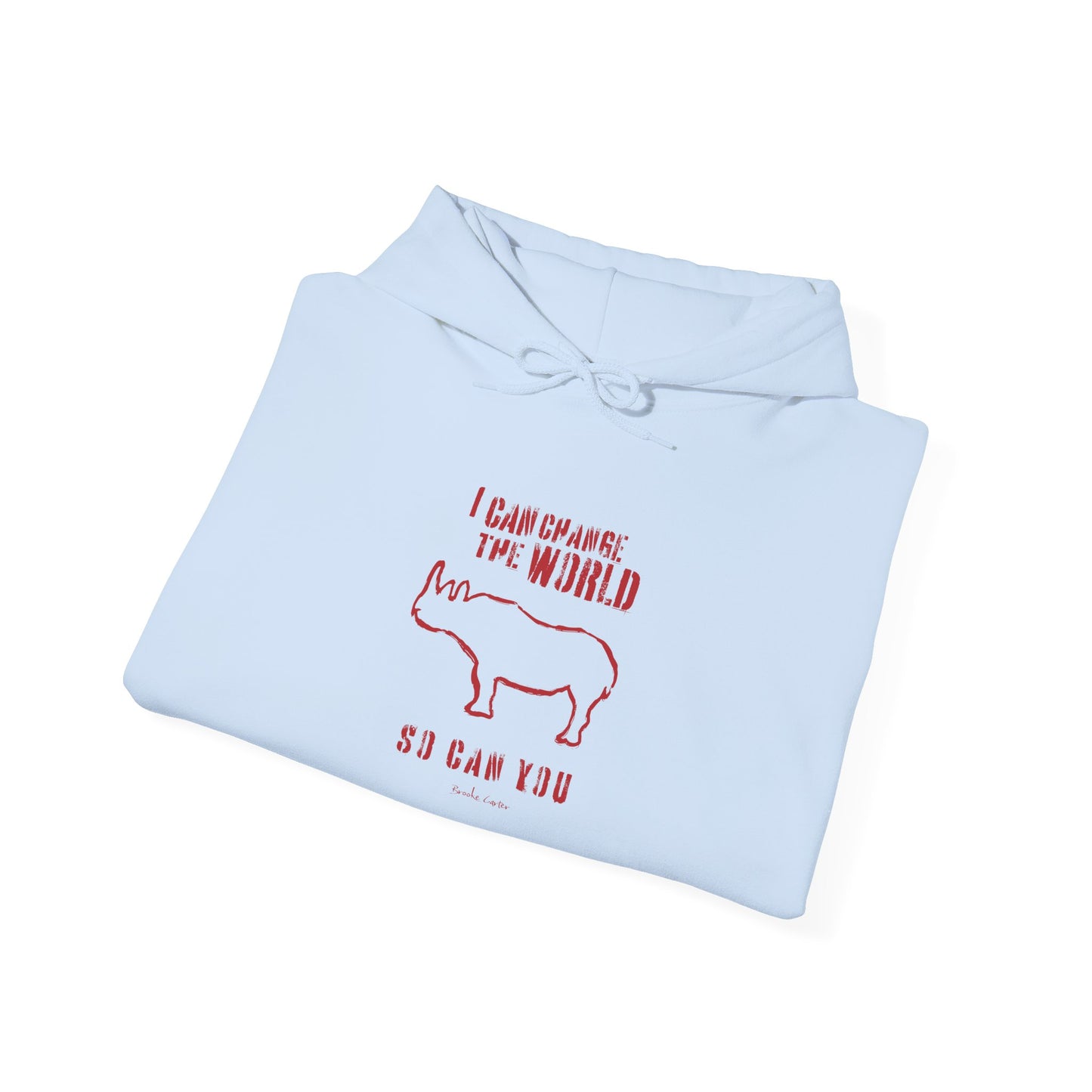 'I can change the world' (rhino) hoodie