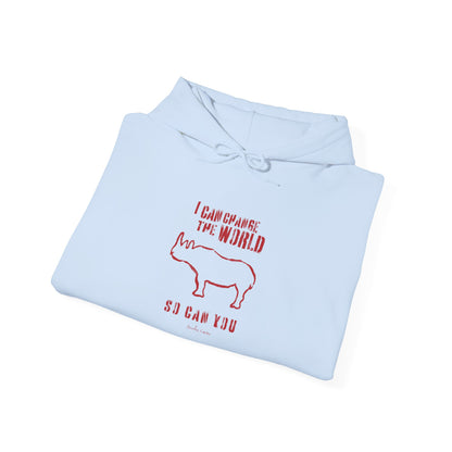 'I can change the world' (rhino) hoodie