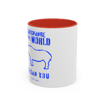 'I can change the world' (rhino) mug