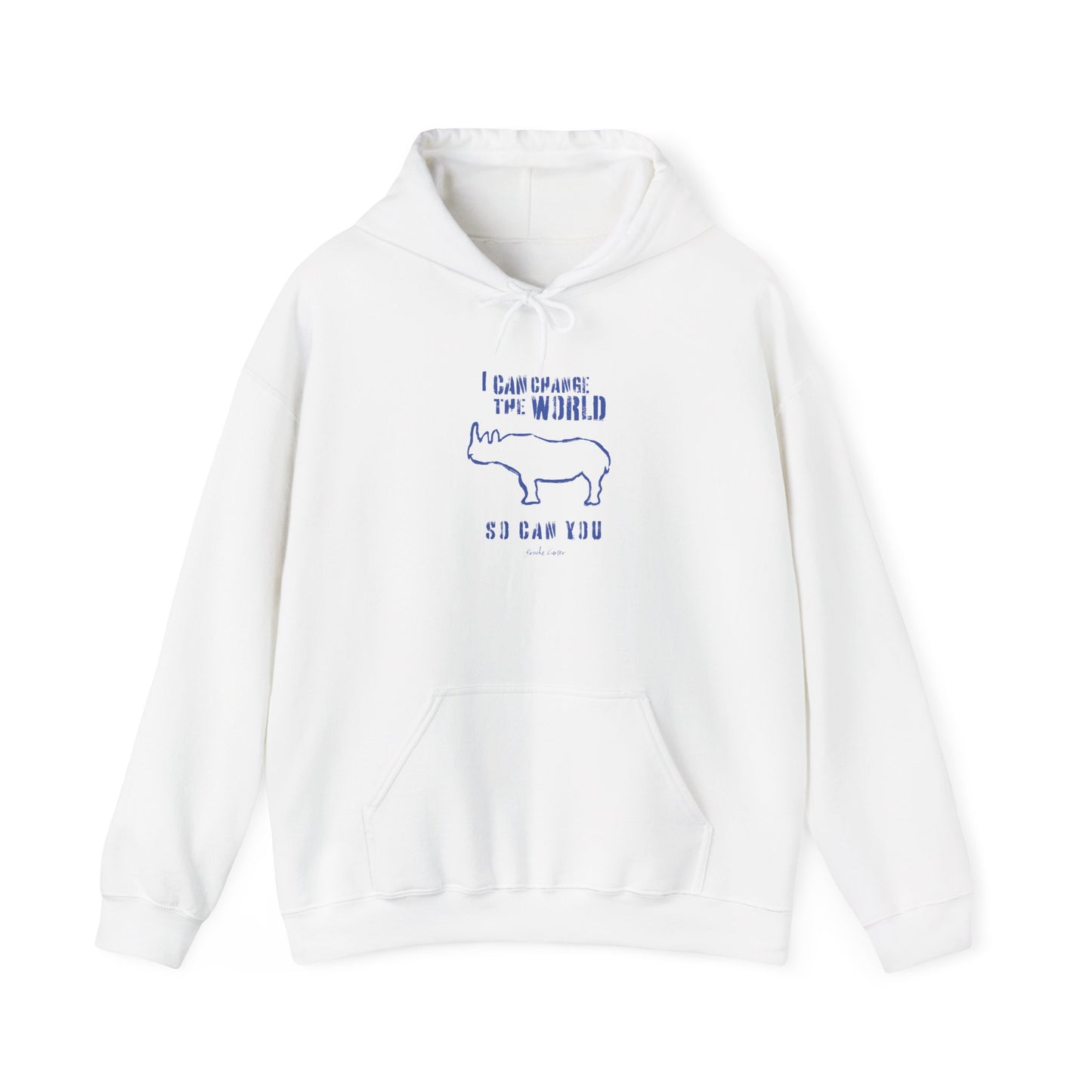 'I can change the world' (rhino) hoodie