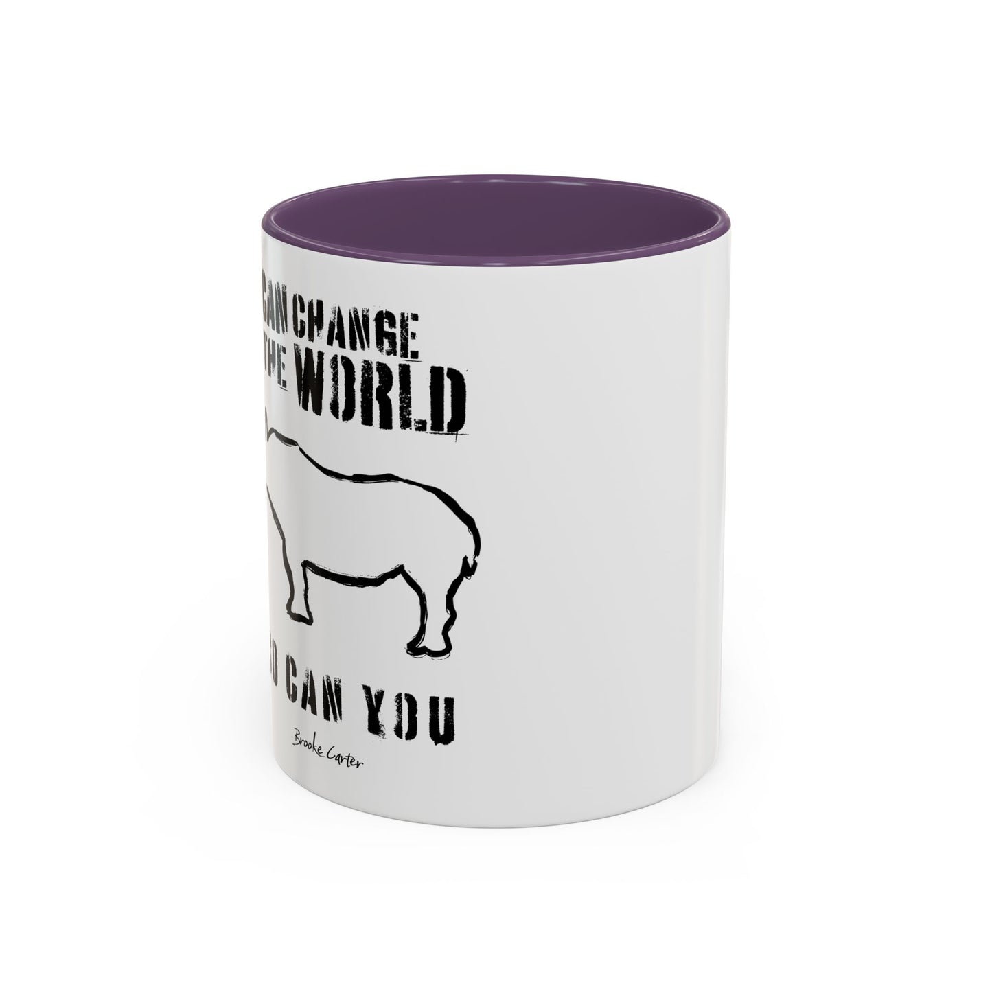 'I can change the world' (rhino) mug