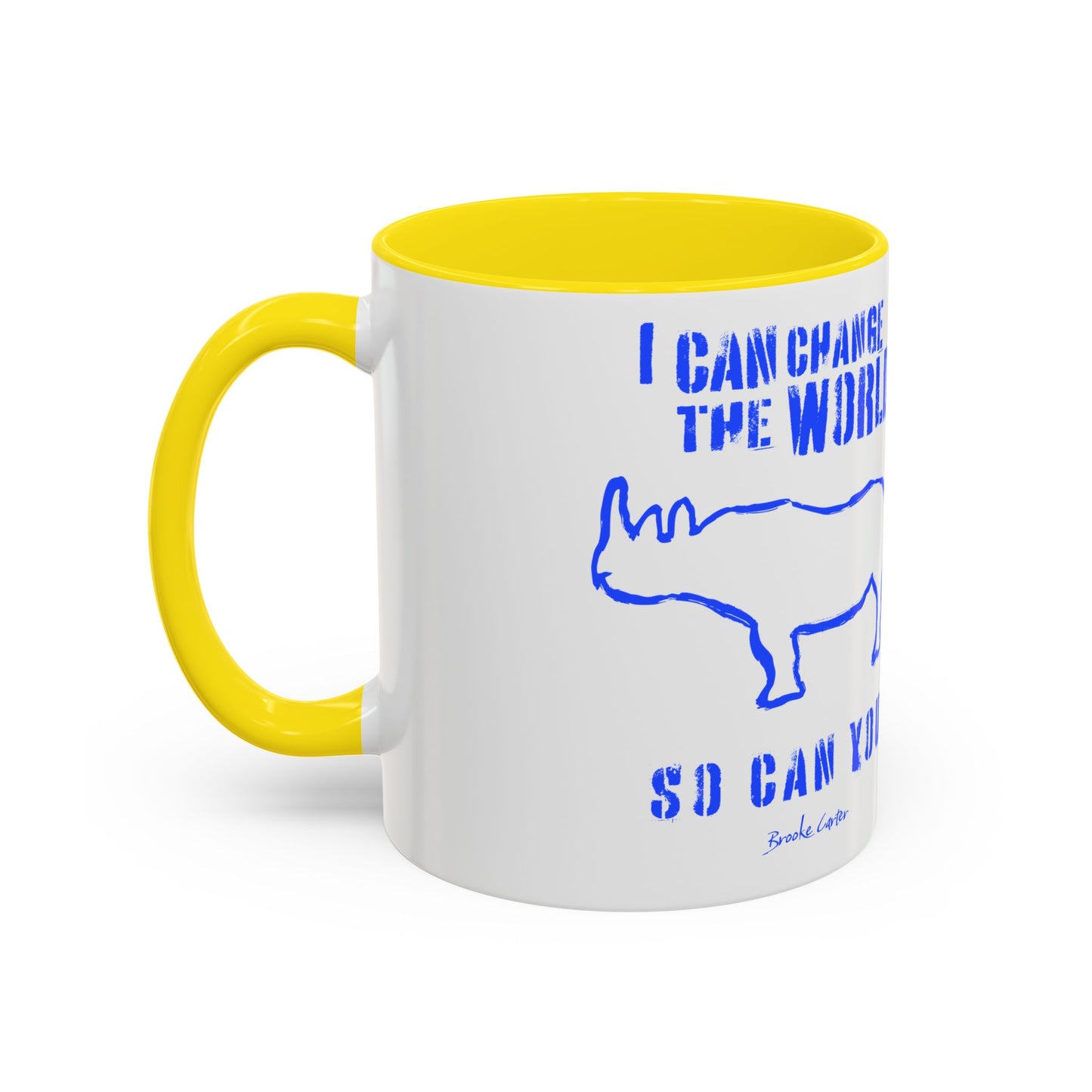 'I can change the world' (rhino) mug