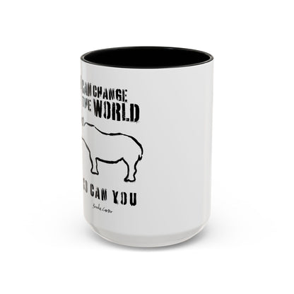 'I can change the world' (rhino) mug