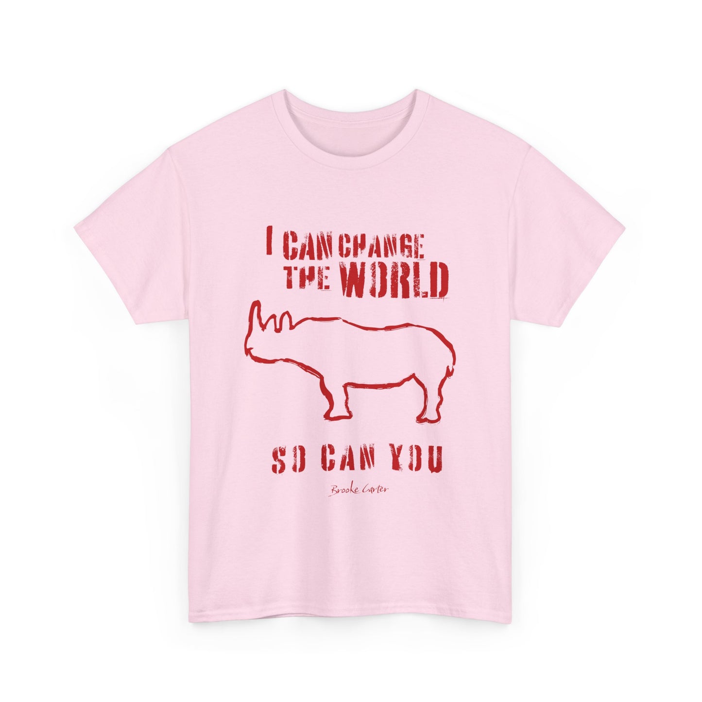 'I can change the world' (Rhino)  Cotton Tee