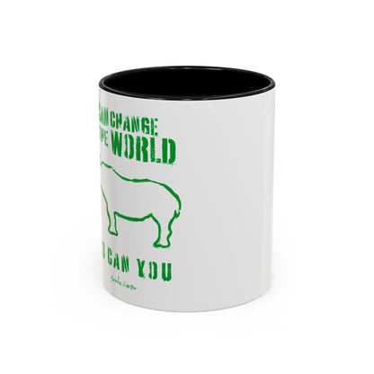 'I can change the world' (rhino) mug