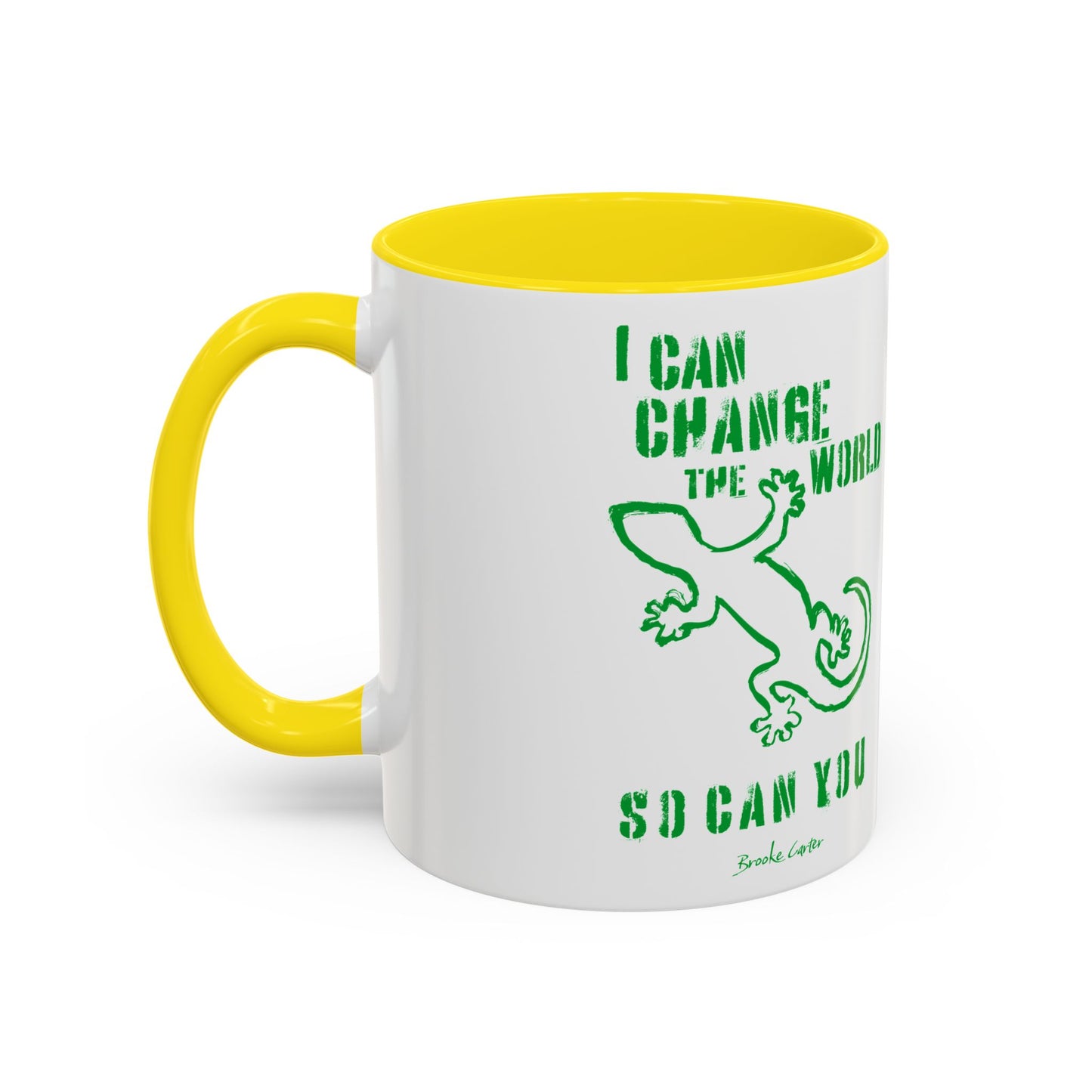 'I can change the world' (gecko) mug