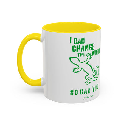 'I can change the world' (gecko) mug