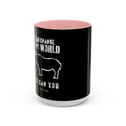 'I can change the world' (rhino) mug