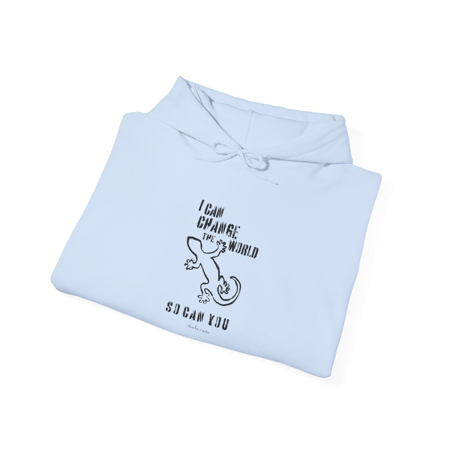 'I can change the world' (gecko) hoodie
