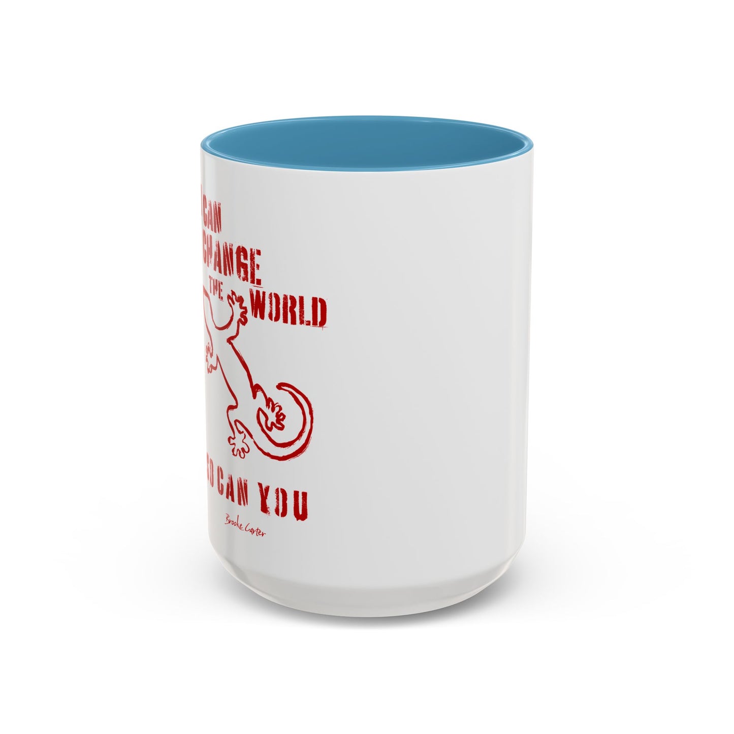 'I can change the world' (gecko) mug