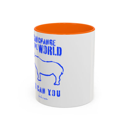 'I can change the world' (rhino) mug