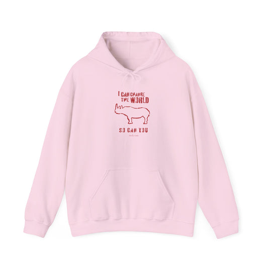 'I can change the world' (rhino) hoodie