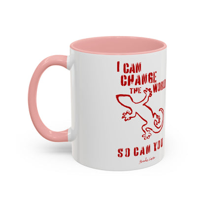 'I can change the world' (gecko) mug