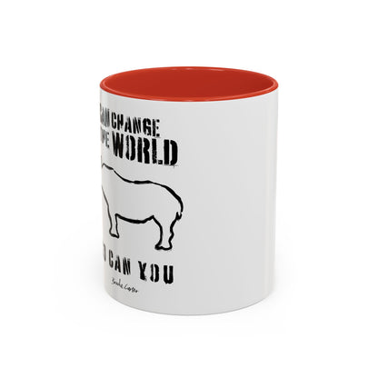 'I can change the world' (rhino) mug