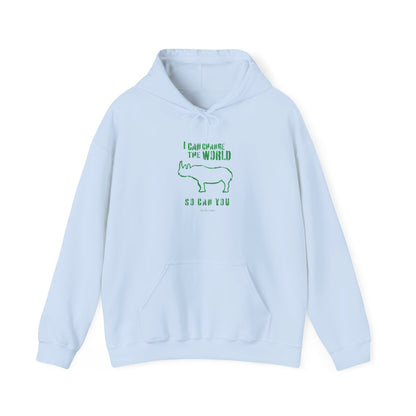'I can change the world' (rhino) hoodie