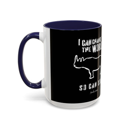 'I can change the world' (rhino) mug