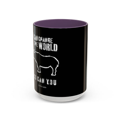 'I can change the world' (rhino) mug