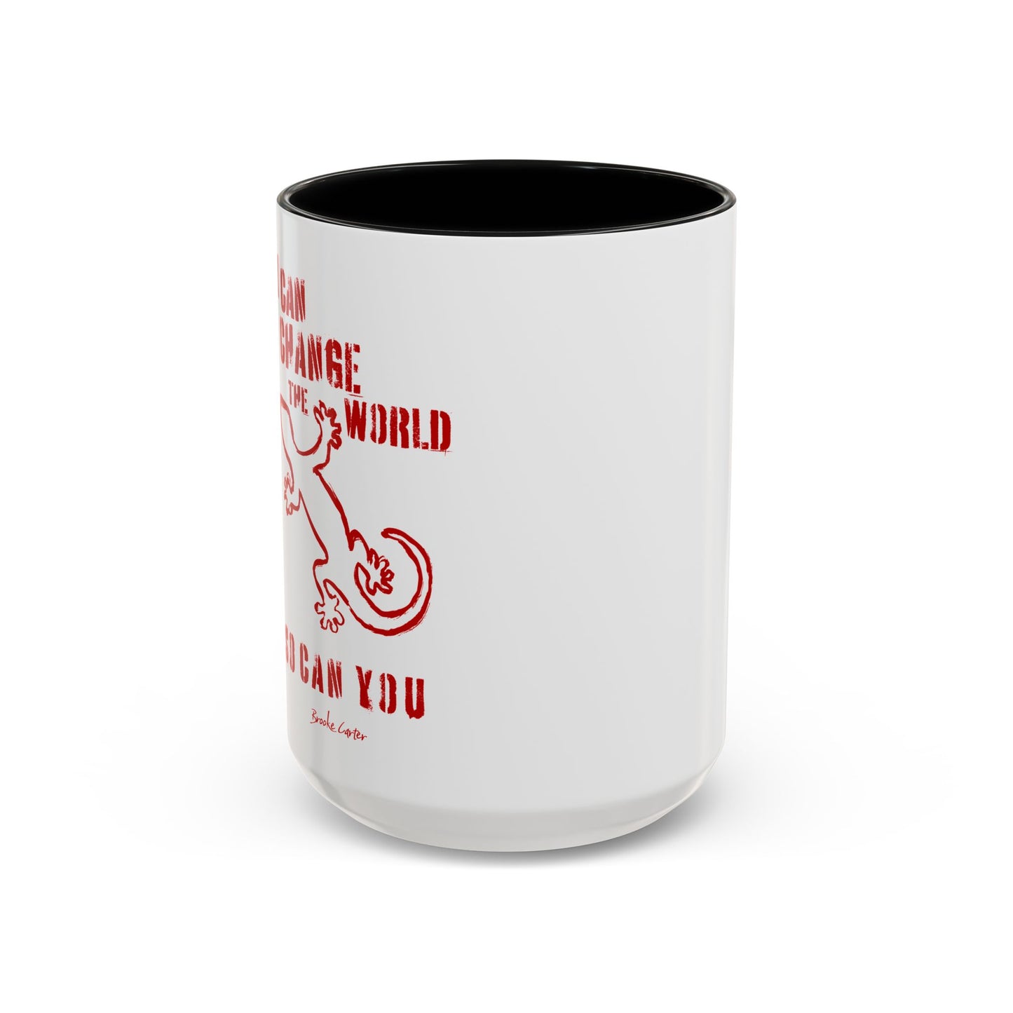 'I can change the world' (gecko) mug