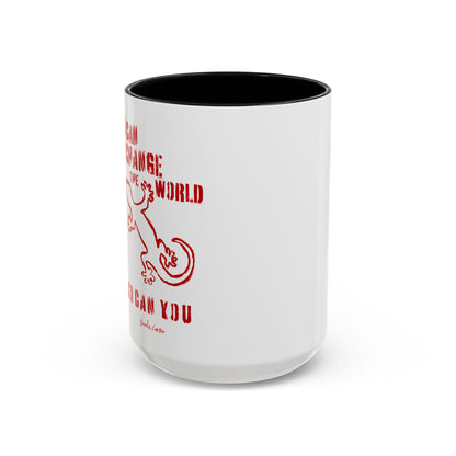 'I can change the world' (gecko) mug