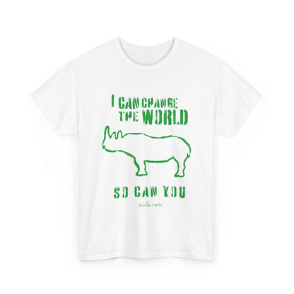 'I can change the world' (Rhino)  Cotton Tee