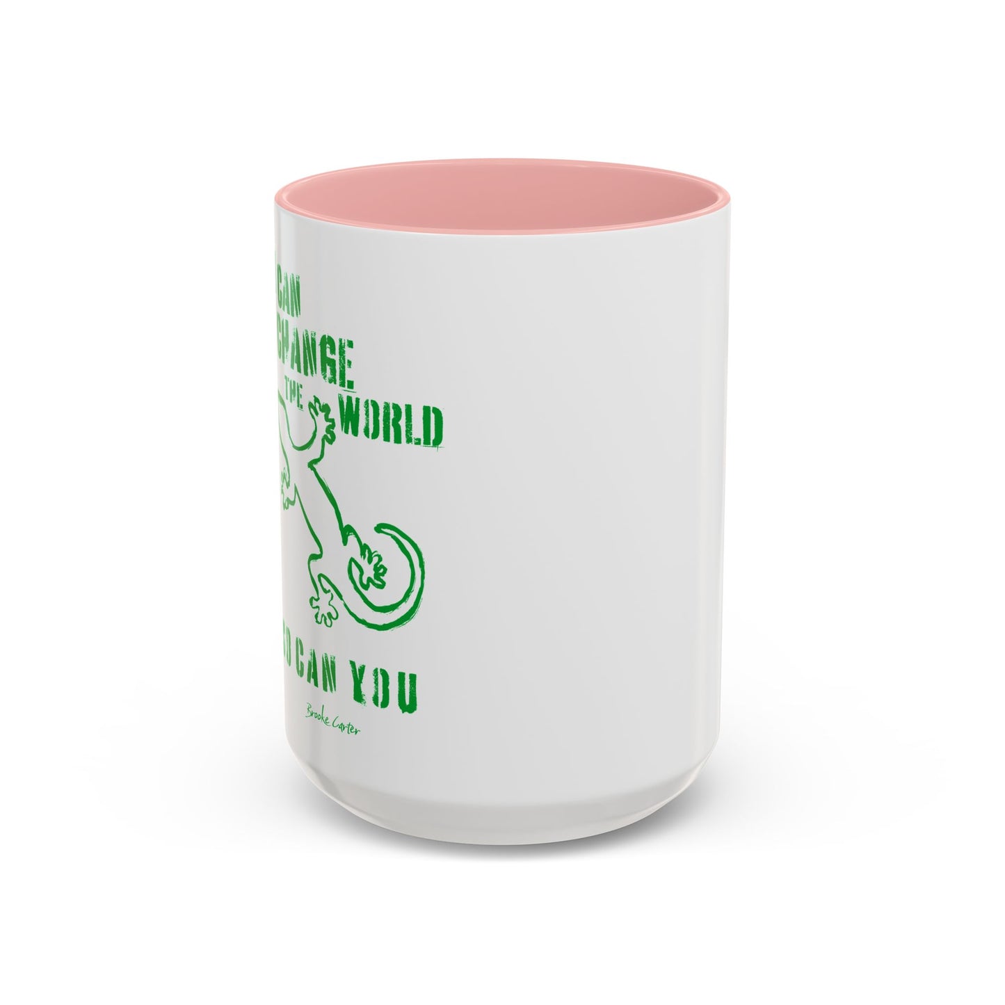 'I can change the world' (gecko) mug