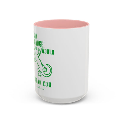 'I can change the world' (gecko) mug