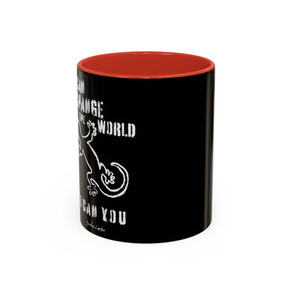 'I can change the world' (gecko) mug
