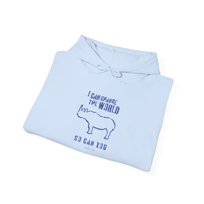 'I can change the world' (rhino) hoodie